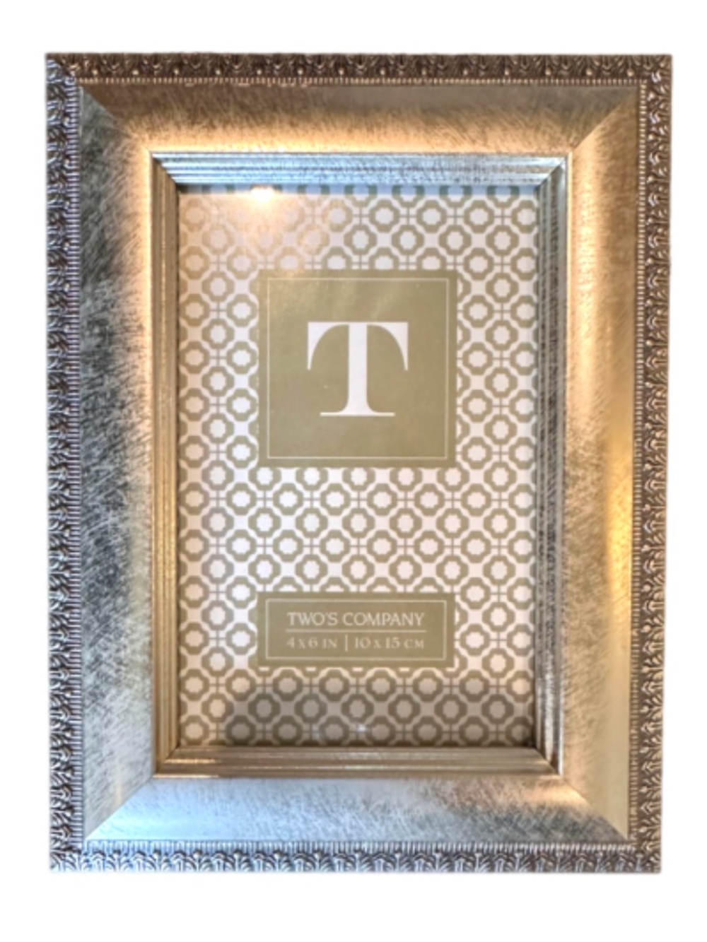 NEW Two's Company Silver Detailed Standing Frame - 4 x 6